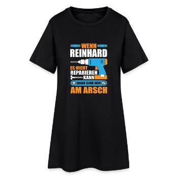 REINHARD Name Geschenk Reparatur reparieren - Frauen T-Shirt-Kleid - Schwarz - Vorne