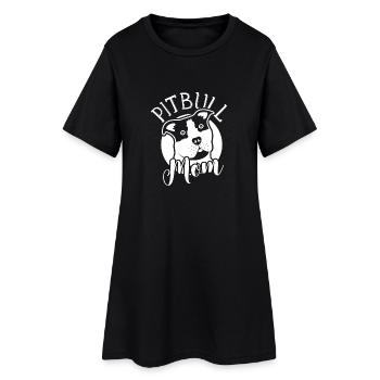 Drôle chien Pit Bull maman Pit Bull amant cadeau - Robe T-shirt Femme - noir - Devant