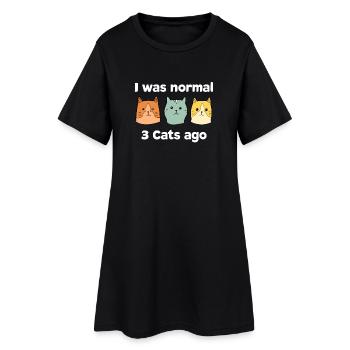 Amant de chat chat miaou amant de chat - Robe T-shirt Femme - noir - Devant