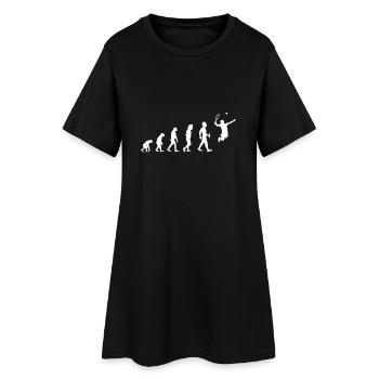 tennis tenis ball court set game sand match winner - Frauen T-Shirt-Kleid - Schwarz - Vorne