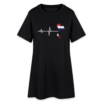 Heartbeat Thailand Geschenk - Frauen T-Shirt-Kleid - Schwarz - Vorne