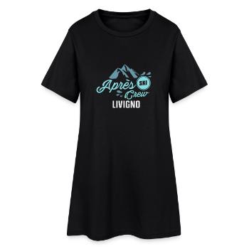 Apres Ski Crew Livigno T-Shirt - Frauen T-Shirt-Kleid - Schwarz - Vorne