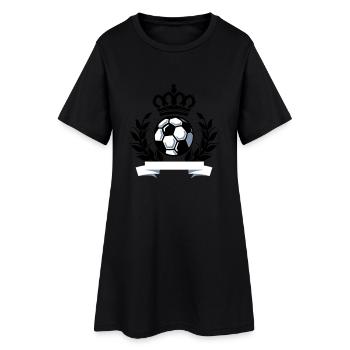 fussball kronenbanner - Women’s T-Shirt Dress - black - Front