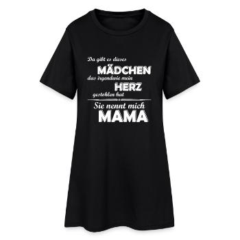 Ich liebe meine Tochter - Mama - Frauen T-Shirt-Kleid - Schwarz - Vorne