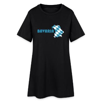 Bavière Carte de drapeau - Robe T-shirt Femme - noir - Devant