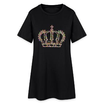 roi couronne royale couronne tour du château château burg1 - Robe T-shirt Femme - noir - Devant
