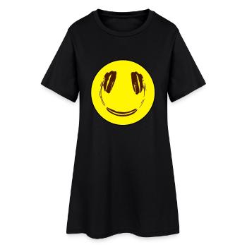 Smily - Women’s T-Shirt Dress - black - Front