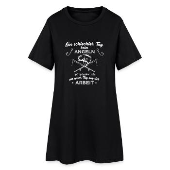 ein schlechter Tag beim ANGELN fischen geschenk - Frauen T-Shirt-Kleid - Schwarz - Vorne