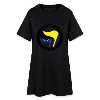 Neoliberale Aktion - Frauen T-Shirt-Kleid - Schwarz - Vorne