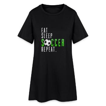 Eat Sleep Soccer Repeat Football Saying Gift - Women’s T-Shirt Dress - black - Front