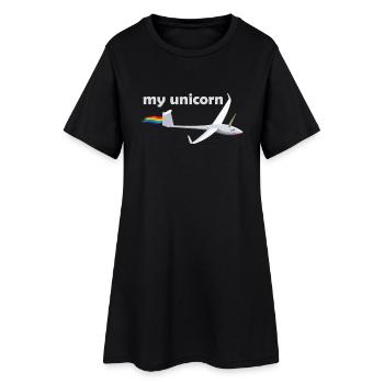 planeurs licorne glisse cadeau licorne - Robe T-shirt Femme - noir - Devant