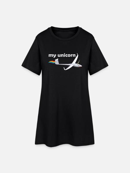 planeurs licorne glisse cadeau licorne - Robe T-shirt Femme - noir