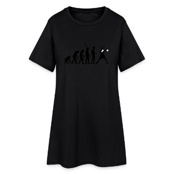 evolution_boxen_b_2c - Frauen T-Shirt-Kleid - Schwarz - Vorne