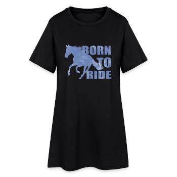 Né To Ride Né aux chevaux à cheval - Robe T-shirt Femme - noir - Devant