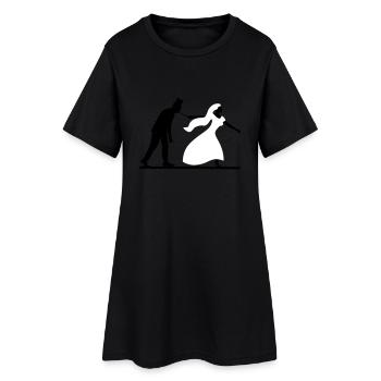 JGA Game Over Junggesellen Abschied Hochzeit Party - Frauen T-Shirt-Kleid - Schwarz - Vorne