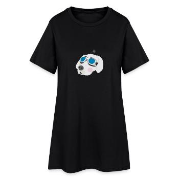 Cool dog with sunglasses - Women’s T-Shirt Dress - black - Front