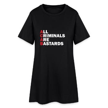Tous les criminels sont des bâtards - Robe T-shirt Femme - noir - Devant