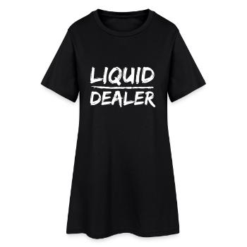 Liquid Dealer - Frauen T-Shirt-Kleid - Schwarz - Vorne