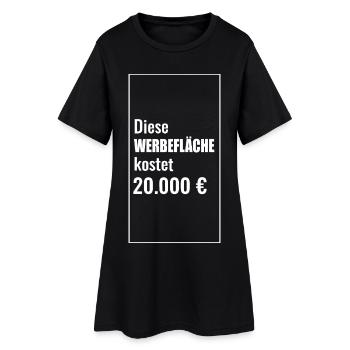 Humorous advertising space motifs with cash prize - Women’s T-Shirt Dress - black - Front