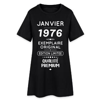 Anniversaire 50 ans - Janvier 1976 Original - Robe T-shirt Femme - noir - Devant