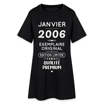 Anniversaire 20 ans - Janvier 2006 Original - Robe T-shirt Femme - noir - Devant