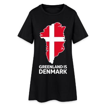 Carte du drapeau Groenland-Danemark - Robe T-shirt Femme - noir - Devant
