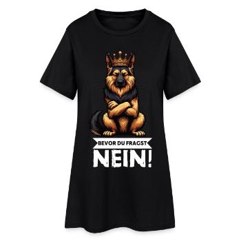 Before you ask German Shepherd Shepherds - Women’s T-Shirt Dress - black - Front