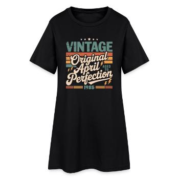 April 1985 Anniversary April 1985 Gift 1985 - Women’s T-Shirt Dress - black - Front