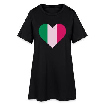 Un coeur pour l Italie - Robe T-shirt Femme - noir - Devant
