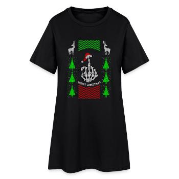 Vilain Noël Joyeux Noël cadeau de Noël - Robe T-shirt Femme - noir - Devant