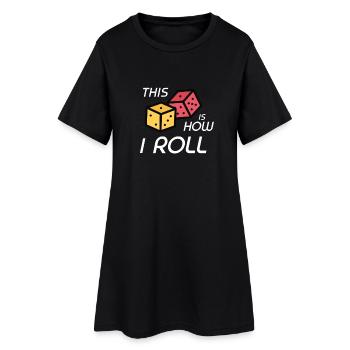 RPG Dice RPG jeu de société Nerd cadeau - Robe T-shirt Femme - noir - Devant