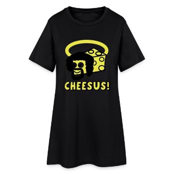 cheesus - Robe T-shirt Femme - noir - Devant
