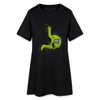PAS D'ANIMAUX À L'INTÉRIEUR (fille DEAD) - Robe T-shirt Femme - noir - Devant