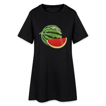 water melon watermelon veggie fruits1112 - Women’s T-Shirt Dress - black - Front