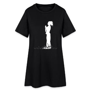 spirit - Frauen T-Shirt-Kleid - Schwarz - Vorne