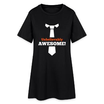 Cravate - Robe T-shirt Femme - noir - Devant
