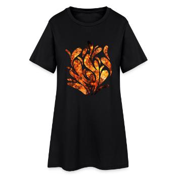 gxp wutgesicht furyface - Frauen T-Shirt-Kleid - Schwarz - Vorne