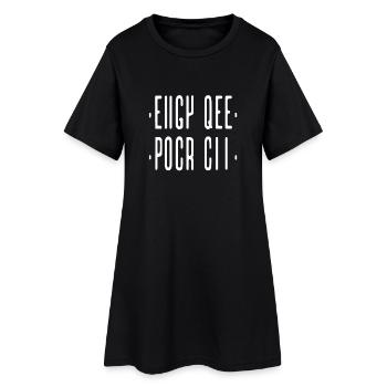 Hidden Message "Fuck off" - Fold it to show it! - Frauen T-Shirt-Kleid - Schwarz - Vorne