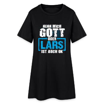 LARS - ok - Frauen T-Shirt-Kleid - Schwarz - Vorne