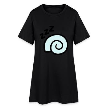 Sleeping snail - Women’s T-Shirt Dress - black - Front