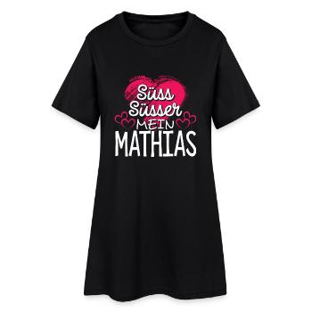MATHIAS - süss - Frauen T-Shirt-Kleid - Schwarz - Vorne