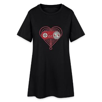 Retro Gaming Controller - Jeux vidéo Gampad Heart - Robe T-shirt Femme - noir - Devant