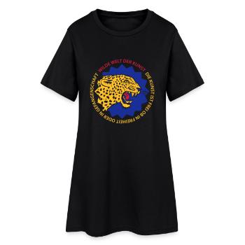 Wilde Kunst - Frauen T-Shirt-Kleid - Schwarz - Vorne