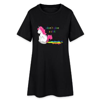 Unicorn Unicorn i do not give a shit - Women’s T-Shirt Dress - black - Front