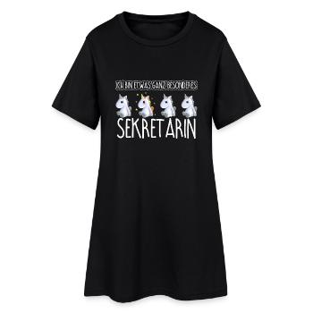 SEKRETÄRIN - Toll - Frauen T-Shirt-Kleid - Schwarz - Vorne