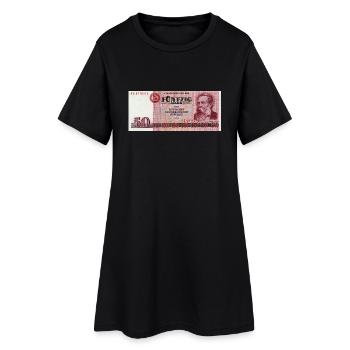 50 Markschein de la RDA - Robe T-shirt Femme - noir - Devant