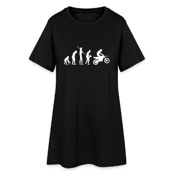 Motocross Evolution - Frauen T-Shirt-Kleid - Schwarz - Vorne