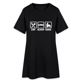 Quad - Robe T-shirt Femme - noir - Devant