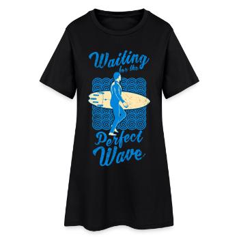 Motivation du surfeur - Robe T-shirt Femme - noir - Devant