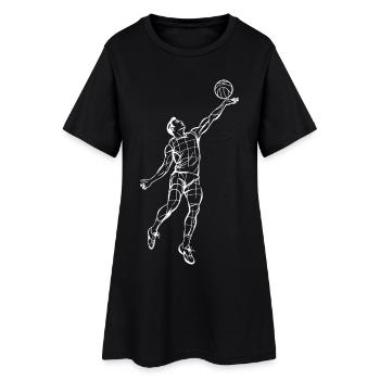 Volleyball Player Sketch - Women’s T-Shirt Dress - black - Front